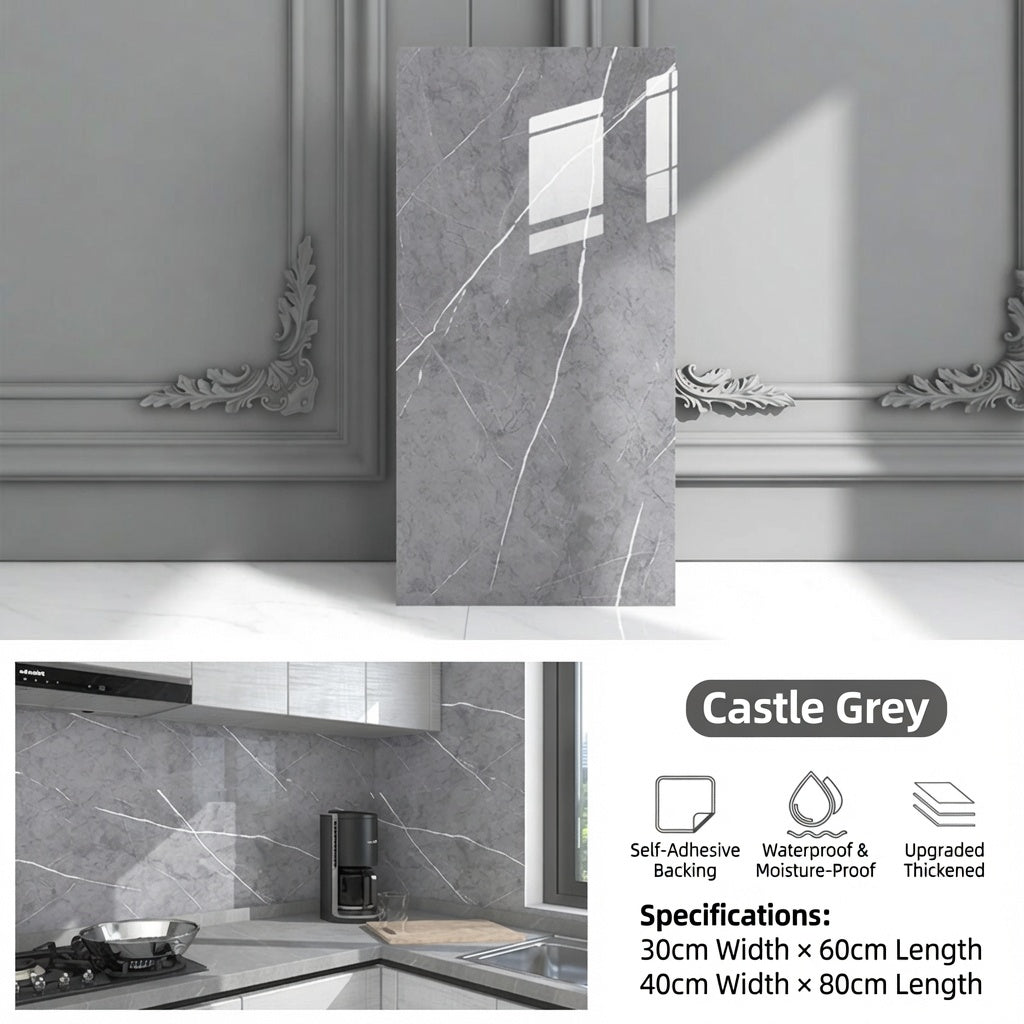 Self-Adhesive Wall Stickers Imitation Tile Wall Decoration Renovation Kitchen Bathroom Wallpaper Background Wall Stickers Home Wallpaper