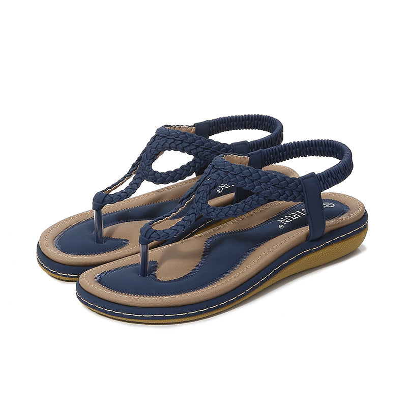 Women's Bohemian Flat Sandals – Summer Roman Style Beach Shoes