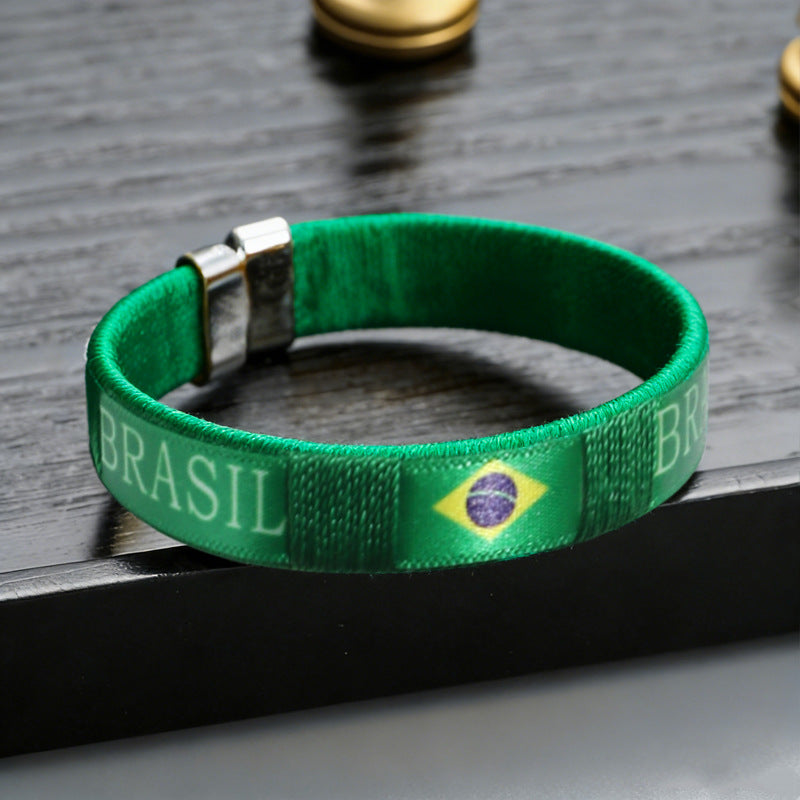 2026 World Cup National Team Braided Bracelet | Soccer Fan Wristband