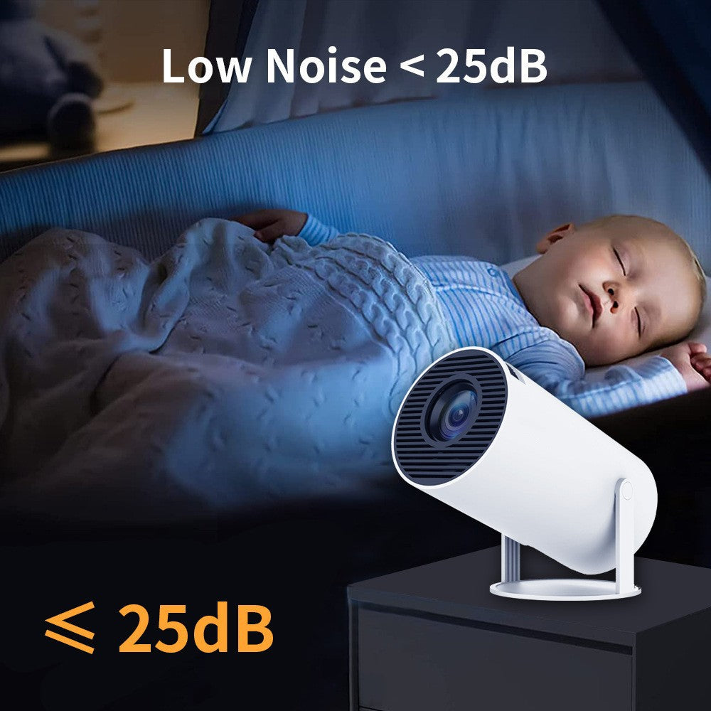 Portable Smart Projector, 1080P HD Auto Focus, Mini Projector for Home Theater & Outdoor Camping