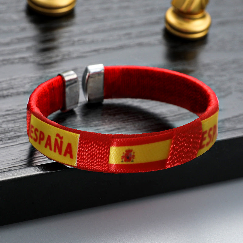 2026 World Cup National Team Braided Bracelet | Soccer Fan Wristband