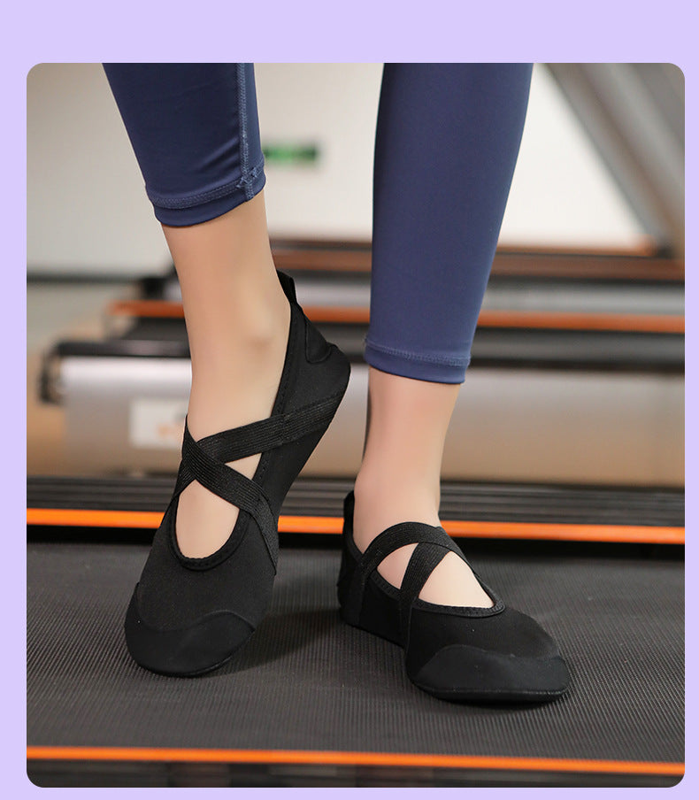 SIHI Women’s Cross-Strap Yoga Shoes, Non-Slip Soft Sole Indoor Fitness Socks