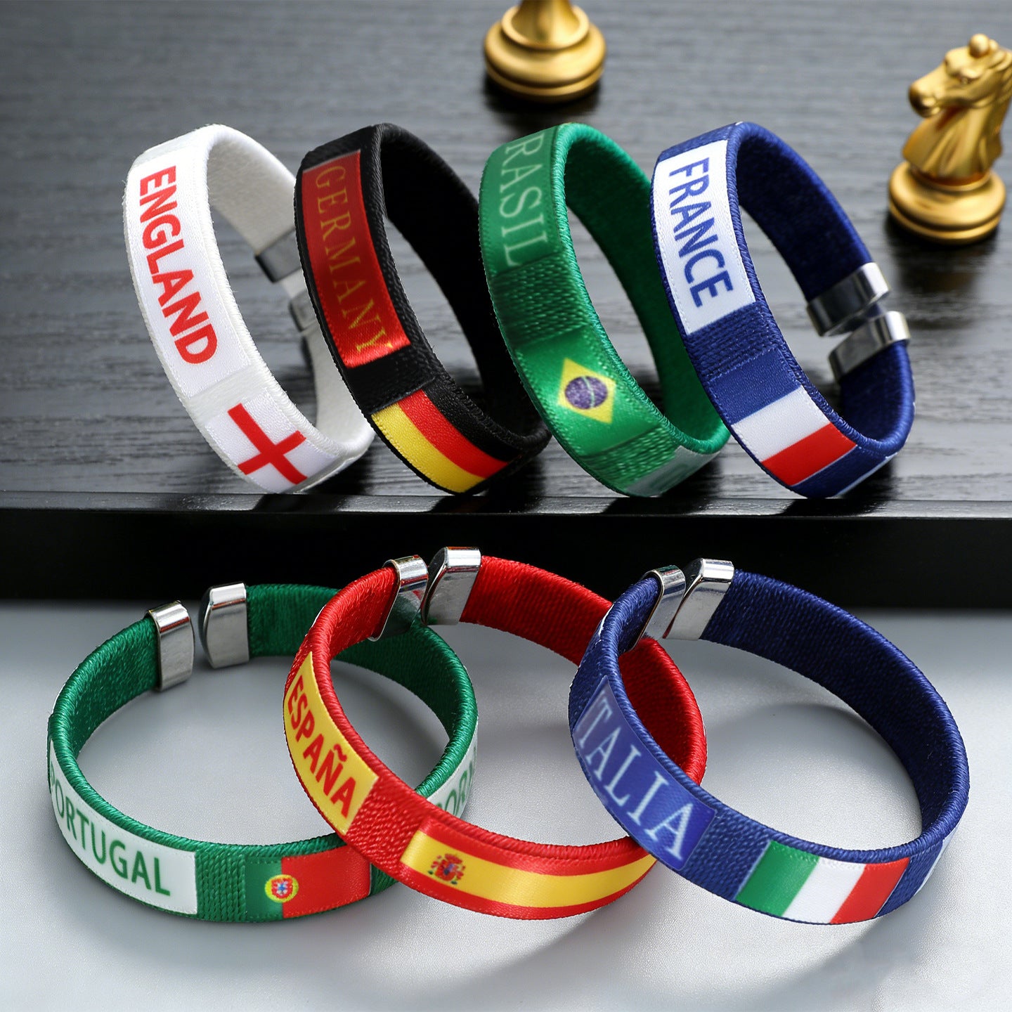 2026 World Cup National Team Braided Bracelet | Soccer Fan Wristband