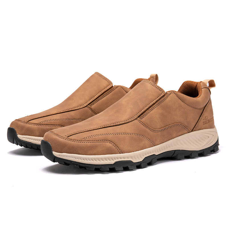 SIHI Men’s Slip-On Waterproof Hiking Shoes, Non-Slip Outdoor Walking Sneakers