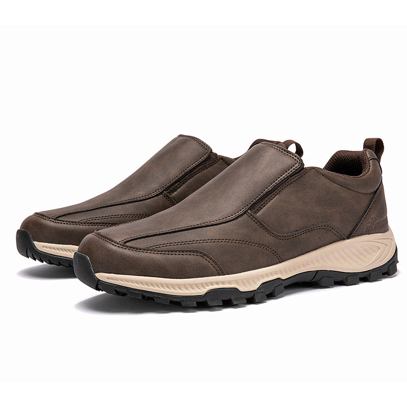 SIHI Men’s Slip-On Waterproof Hiking Shoes, Non-Slip Outdoor Walking Sneakers
