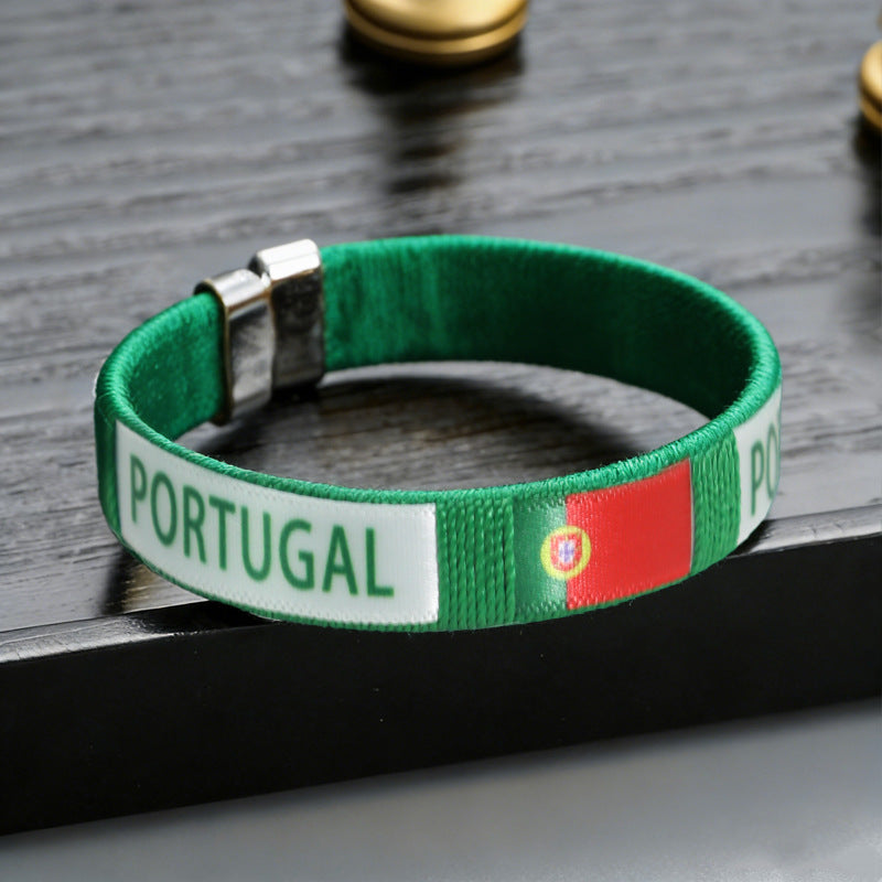 2026 World Cup National Team Braided Bracelet | Soccer Fan Wristband