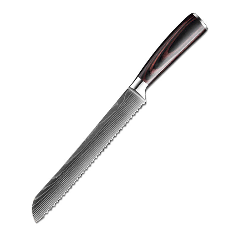 Damascus pattern vegetable cutting tool