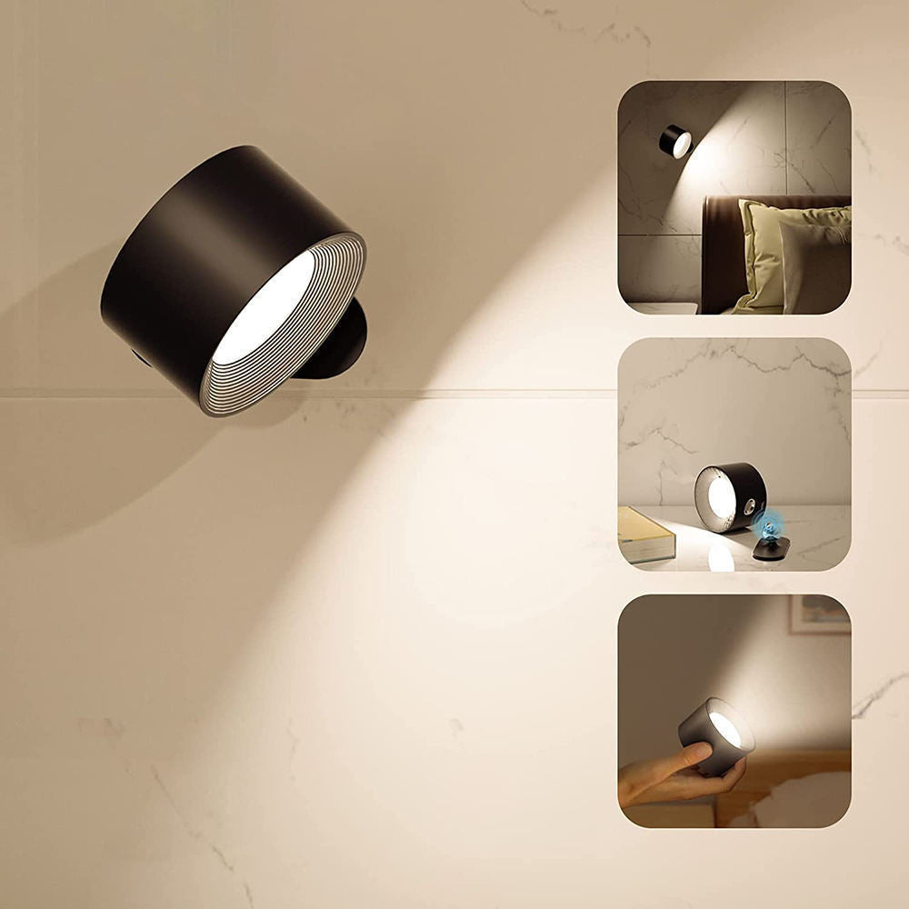 USB Rechargeable LED Wall Reading Light with Touch Control & Magnetic Mount