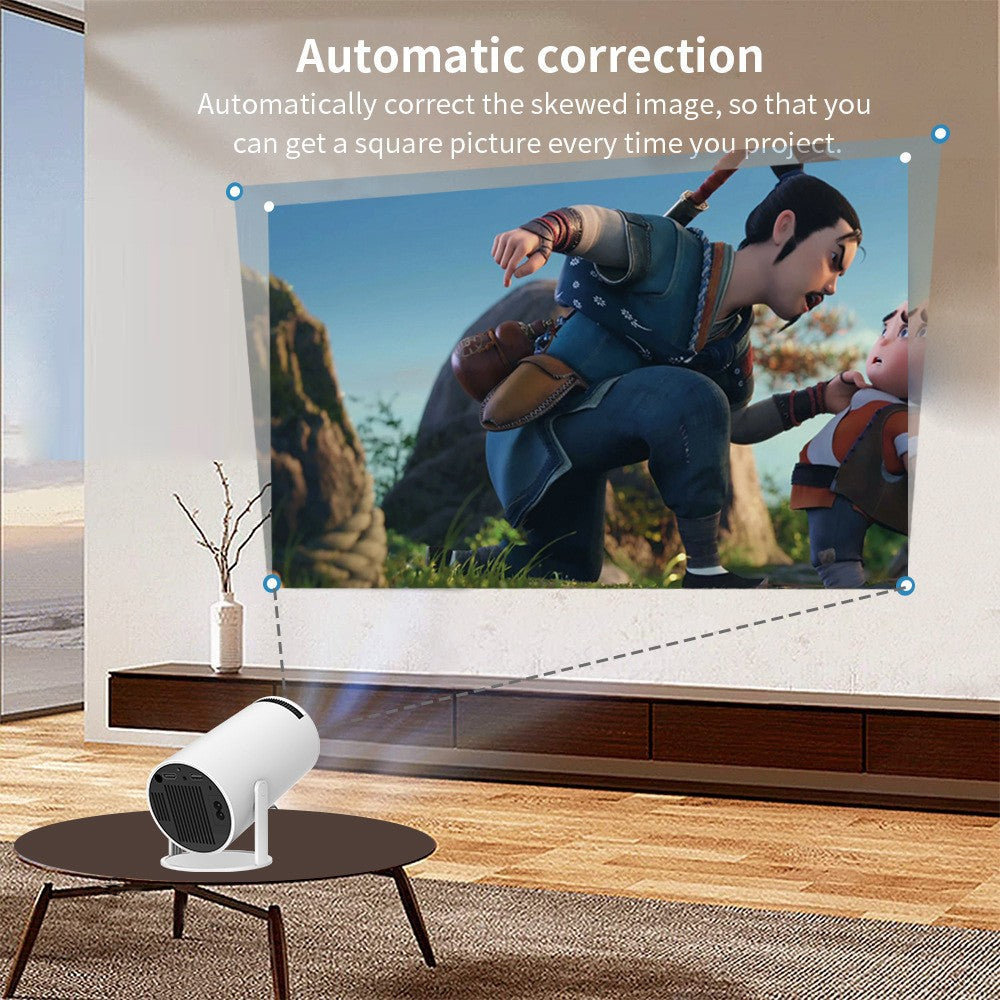 Portable Smart Projector, 1080P HD Auto Focus, Mini Projector for Home Theater & Outdoor Camping