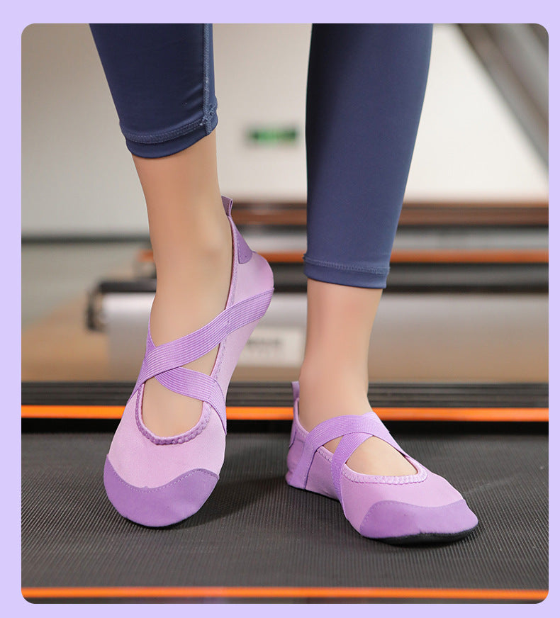 SIHI Women’s Cross-Strap Yoga Shoes, Non-Slip Soft Sole Indoor Fitness Socks