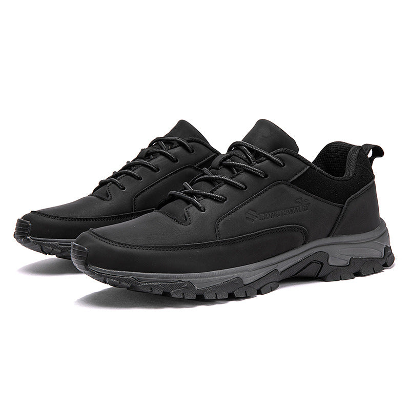 SIHI Men’s Waterproof Leather Hiking Shoes, Non-Slip Outdoor Trekking Sneakers