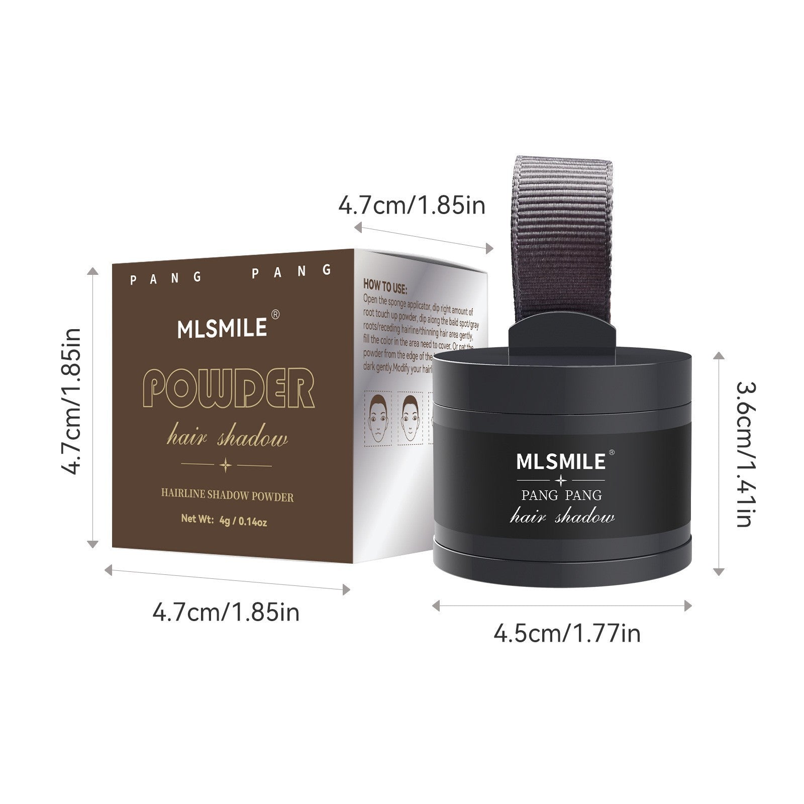 SIHI Hairline Powder, Instant Hairline & Gray Hair Cover with Applicator