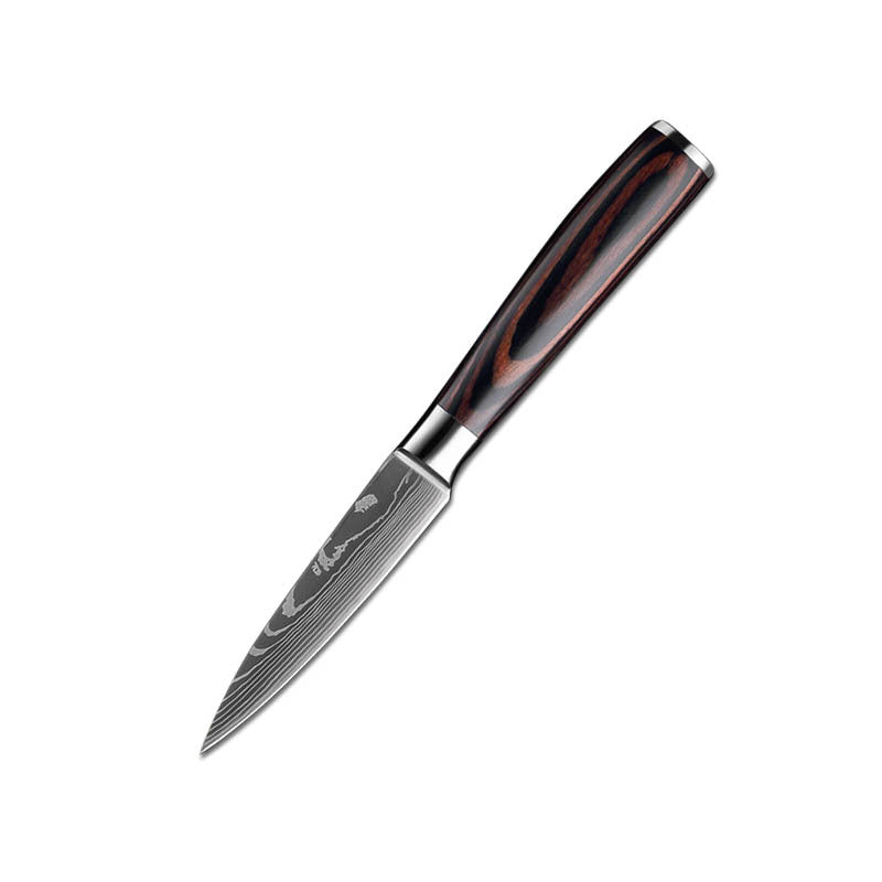 Damascus pattern vegetable cutting tool