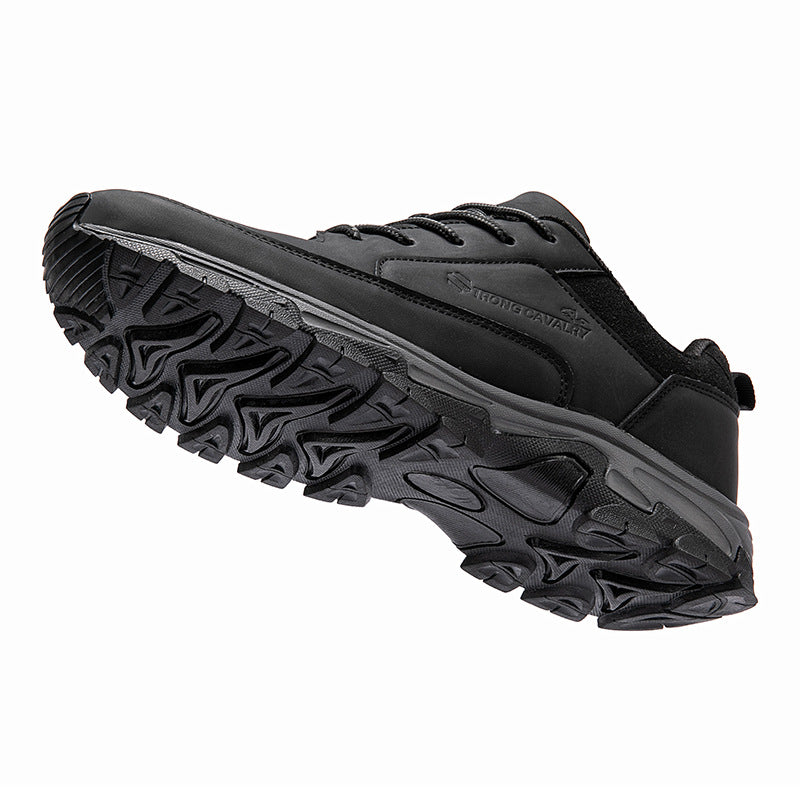 SIHI Men’s Waterproof Leather Hiking Shoes, Non-Slip Outdoor Trekking Sneakers