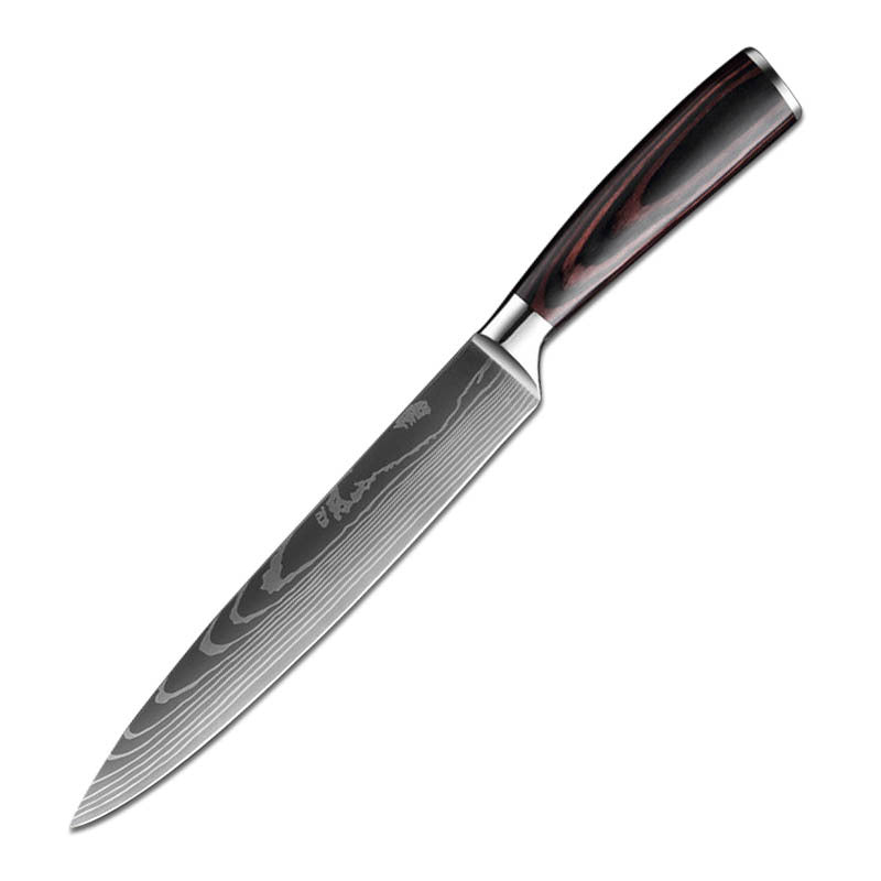 Damascus pattern vegetable cutting tool