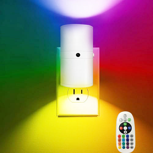 Cylindrical LED night light, baby bedside light, RGB color changing tube light, small night light, indoor lighting decoration light