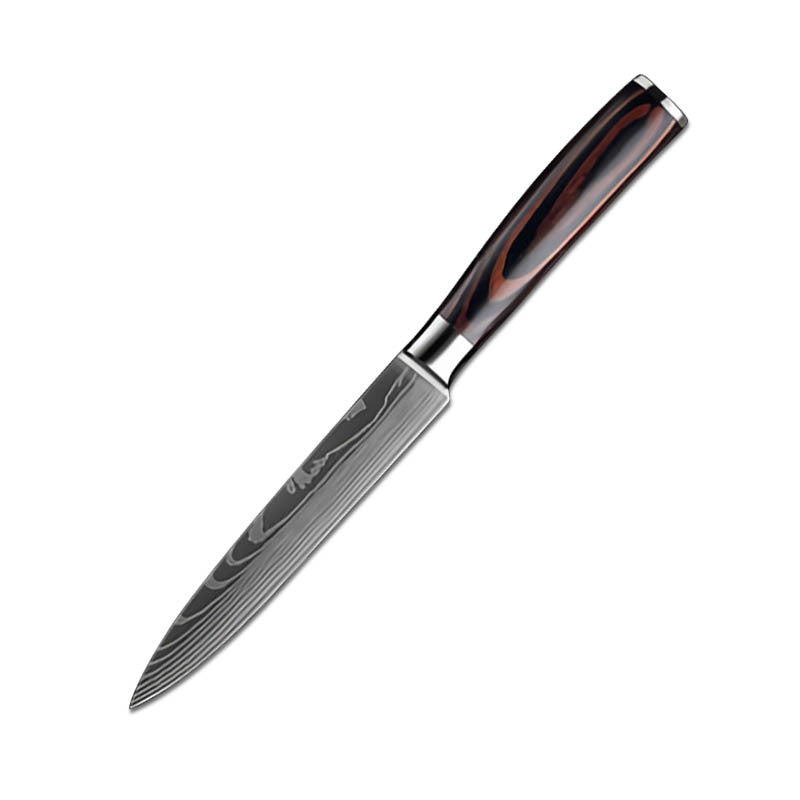 Damascus pattern vegetable cutting tool