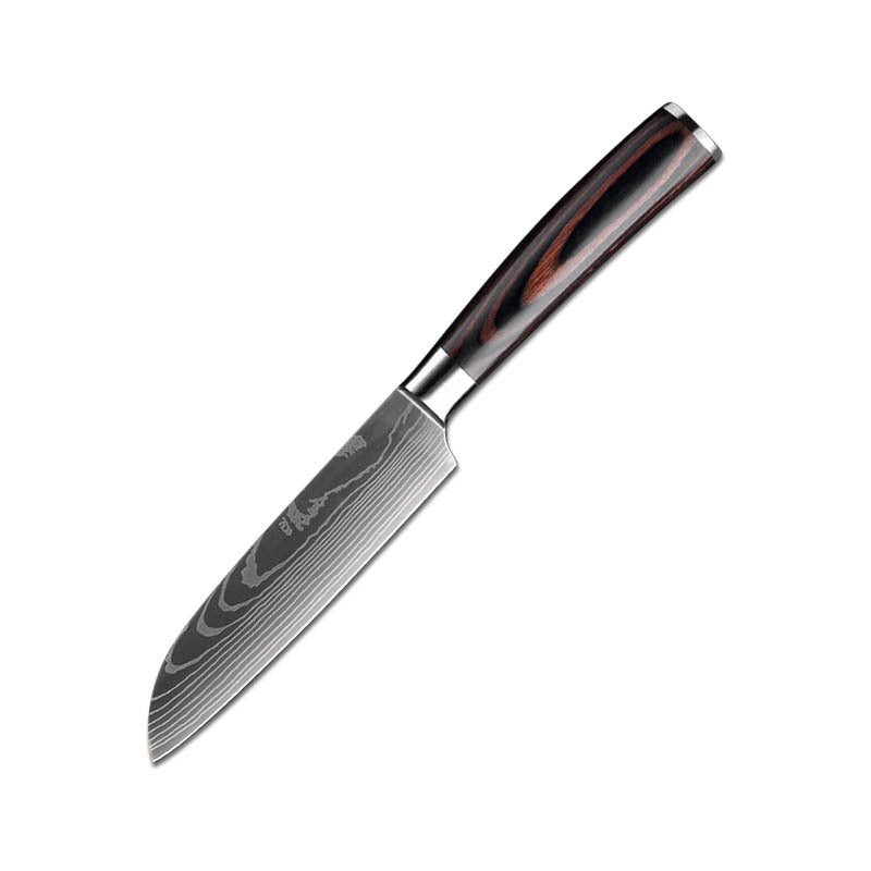 Damascus pattern vegetable cutting tool