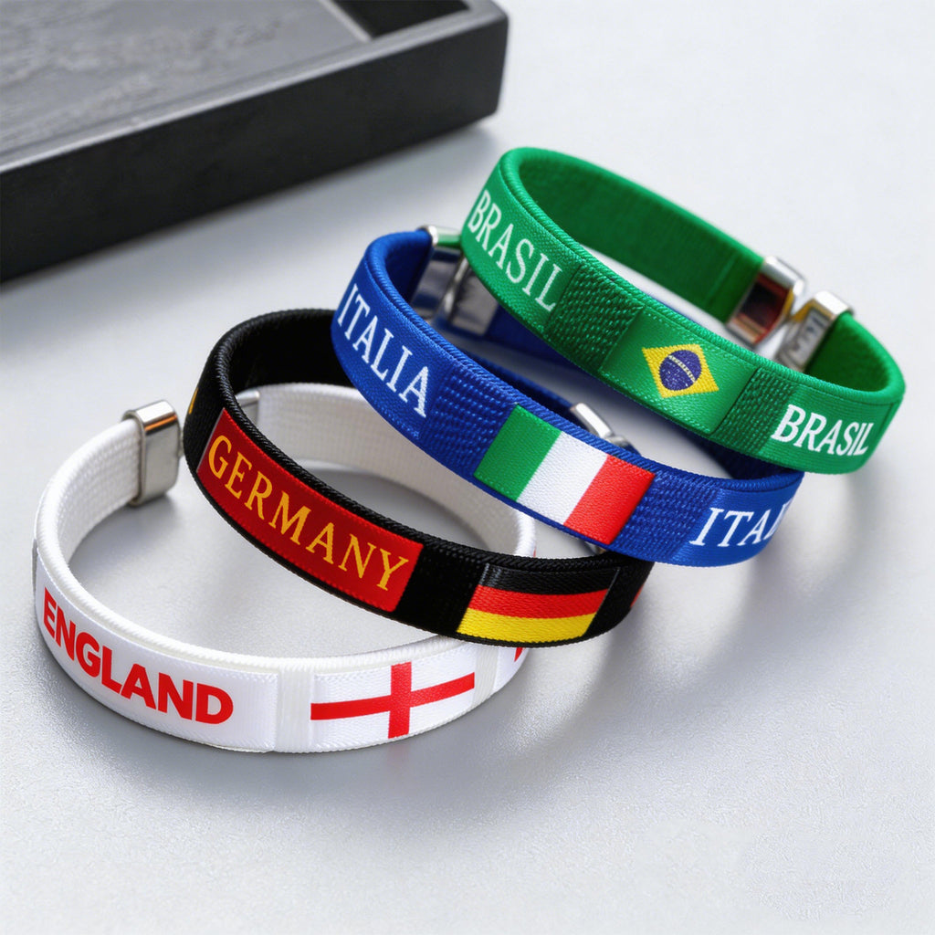 2026 World Cup National Team Braided Bracelet | Soccer Fan Wristband