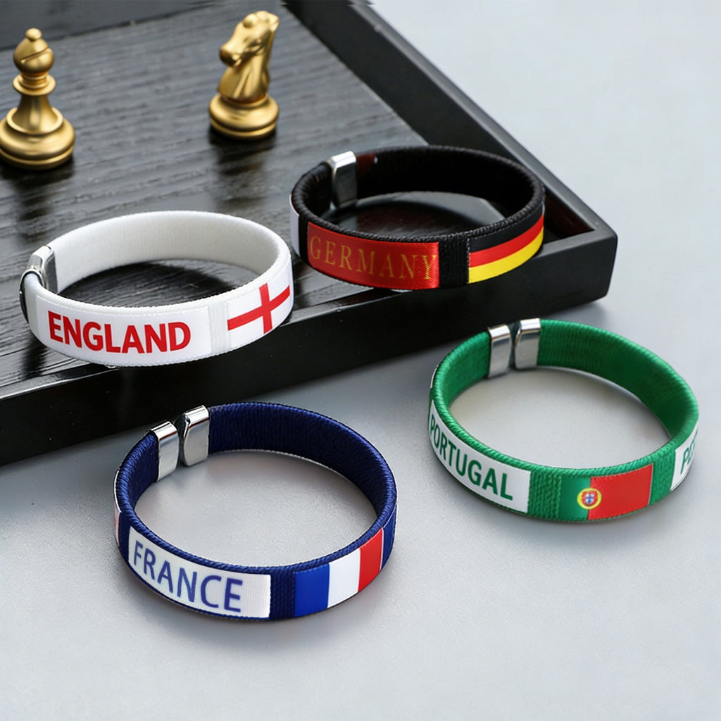 2026 World Cup National Team Braided Bracelet | Soccer Fan Wristband