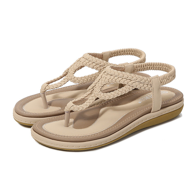 Women's Bohemian Flat Sandals – Summer Roman Style Beach Shoes