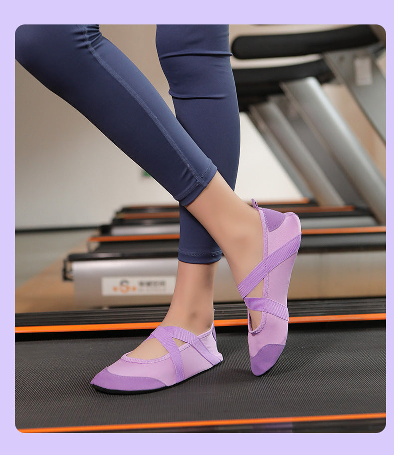 SIHI Women’s Cross-Strap Yoga Shoes, Non-Slip Soft Sole Indoor Fitness Socks