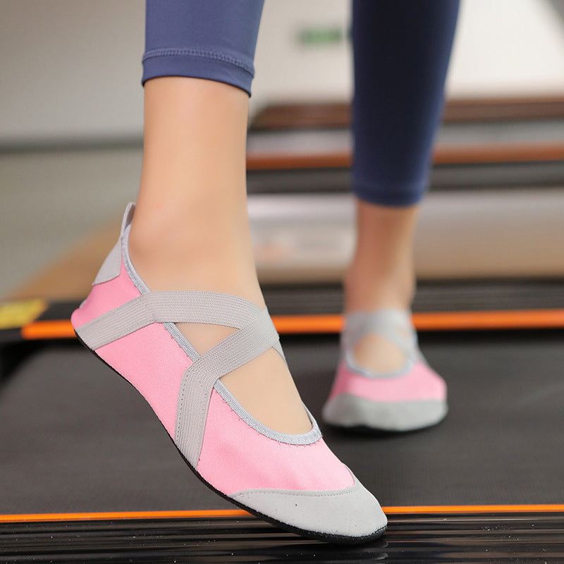 SIHI Women’s Cross-Strap Yoga Shoes, Non-Slip Soft Sole Indoor Fitness Socks