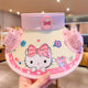 Kids Cartoon Sun Hat with Cooling Fan, UPF50+ Wide Brim Neck Flap Summer Outdoor UV Protection Hat with Whistle Chin Strap for Boys Girls