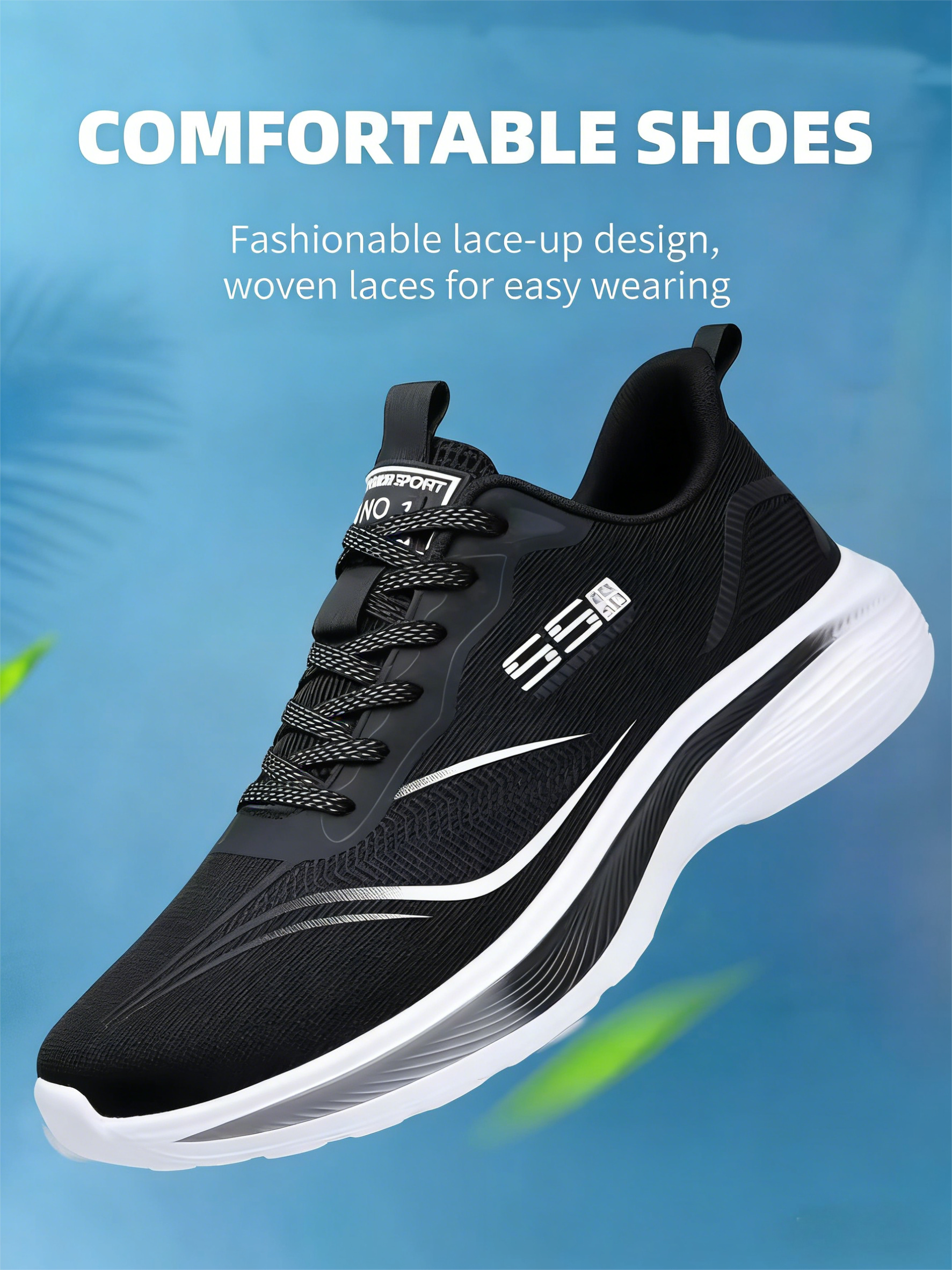 Men's Breathable Mesh Running Shoes | Stable Support Training Sneakers