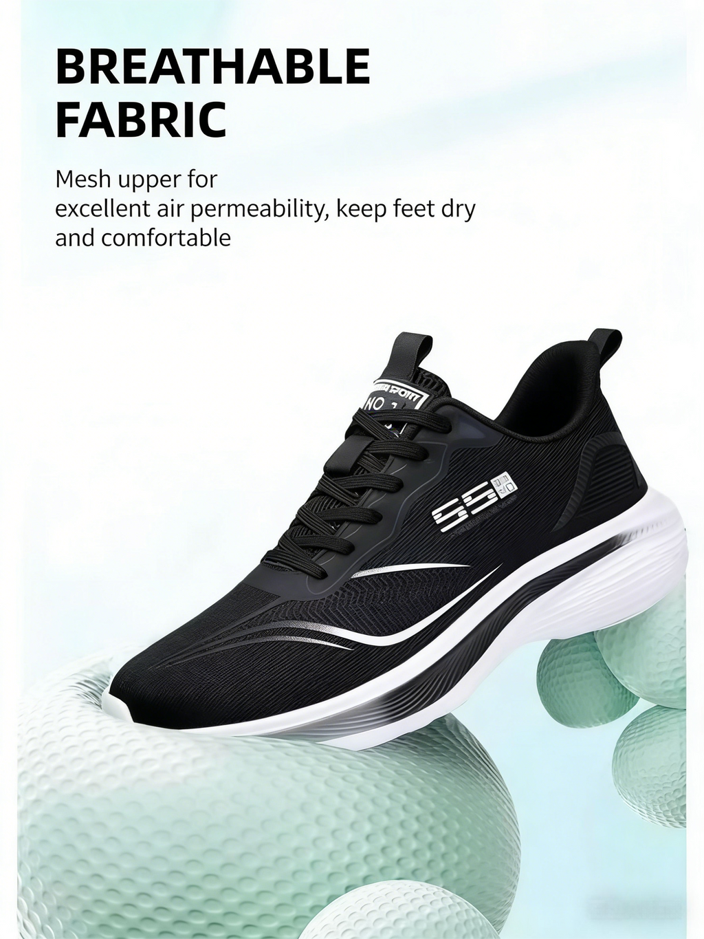Men's Breathable Mesh Running Shoes | Stable Support Training Sneakers