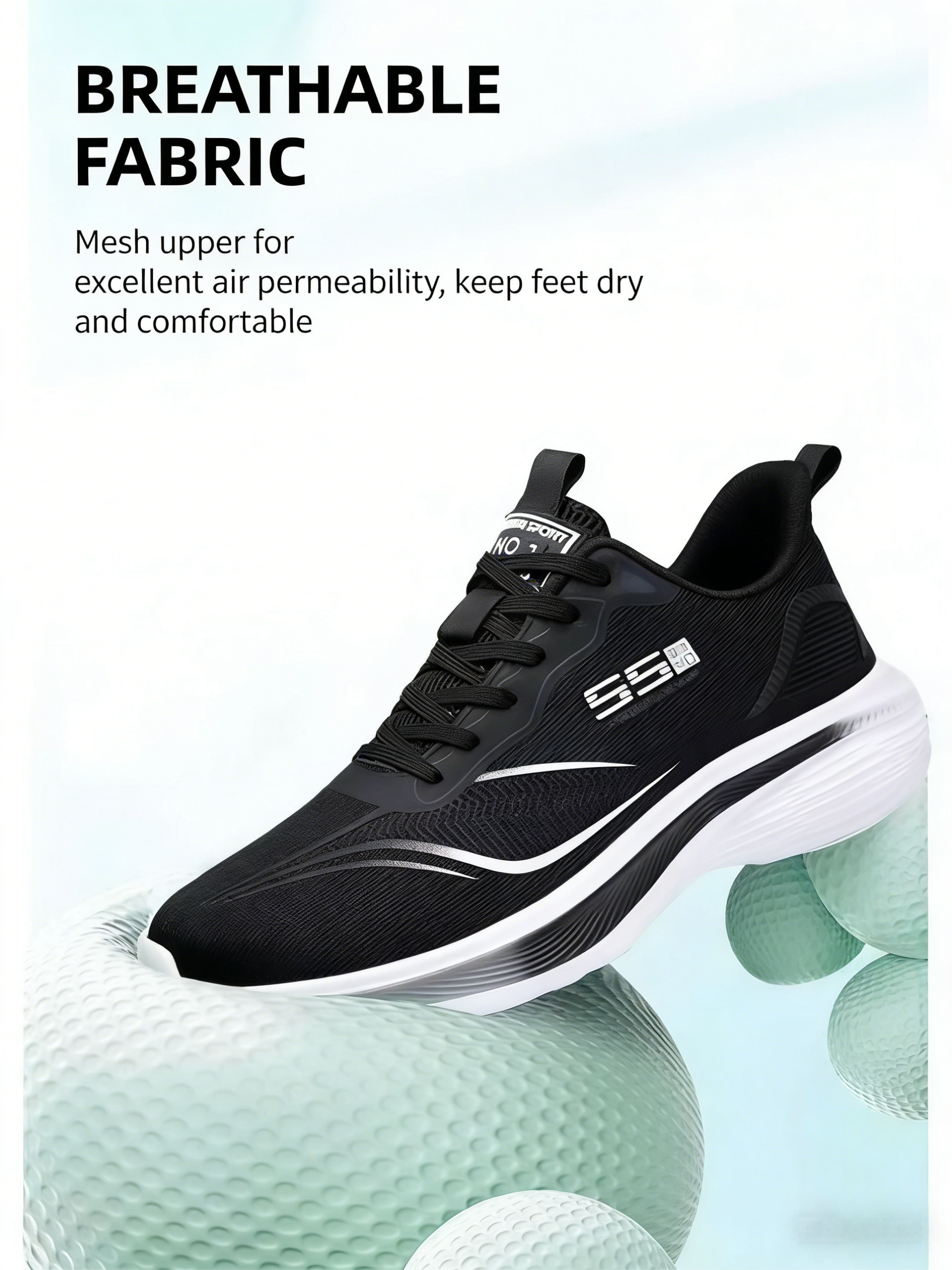 Men's Breathable Mesh Running Shoes | Stable Support Training Sneakers