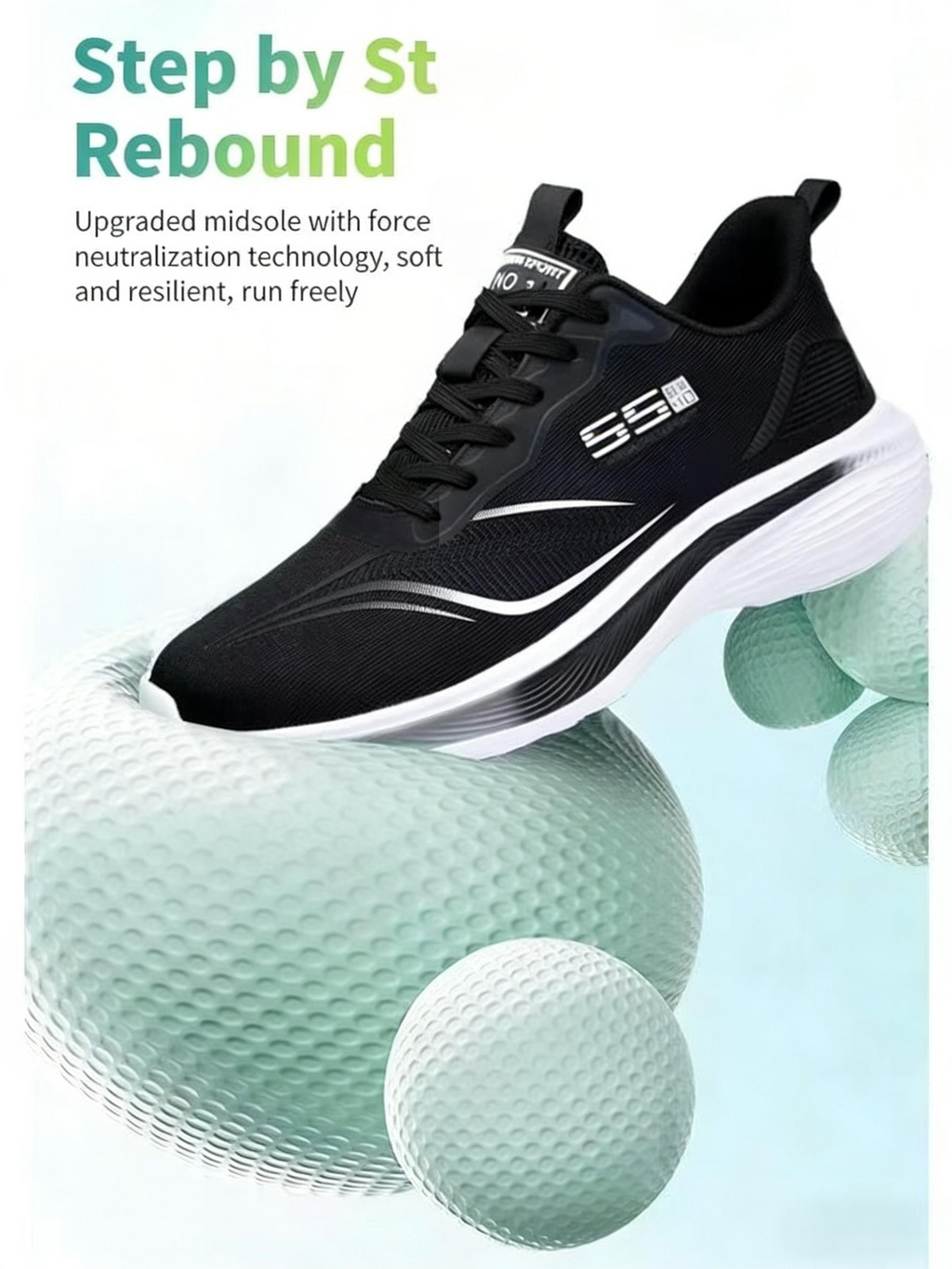 Men's Breathable Mesh Running Shoes | Stable Support Training Sneakers