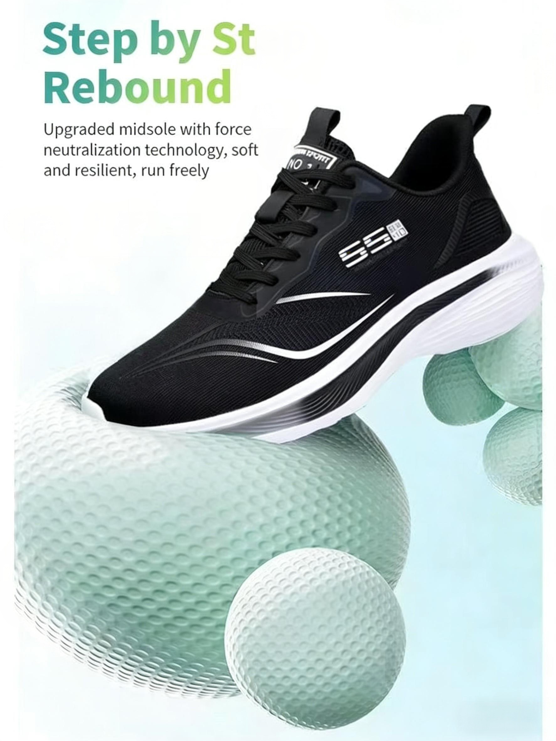 Men's Breathable Mesh Running Shoes | Stable Support Training Sneakers