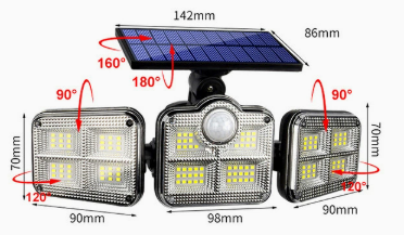 Cross-Border New Smart Induction Outdoor Lighting Solar Garden Light Wall Lamp Gate Garden Waterproof and Energy-Saving