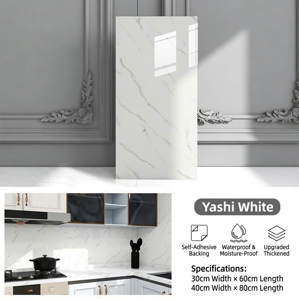 Self-Adhesive Wall Stickers Imitation Tile Wall Decoration Renovation Kitchen Bathroom Wallpaper Background Wall Stickers Home Wallpaper