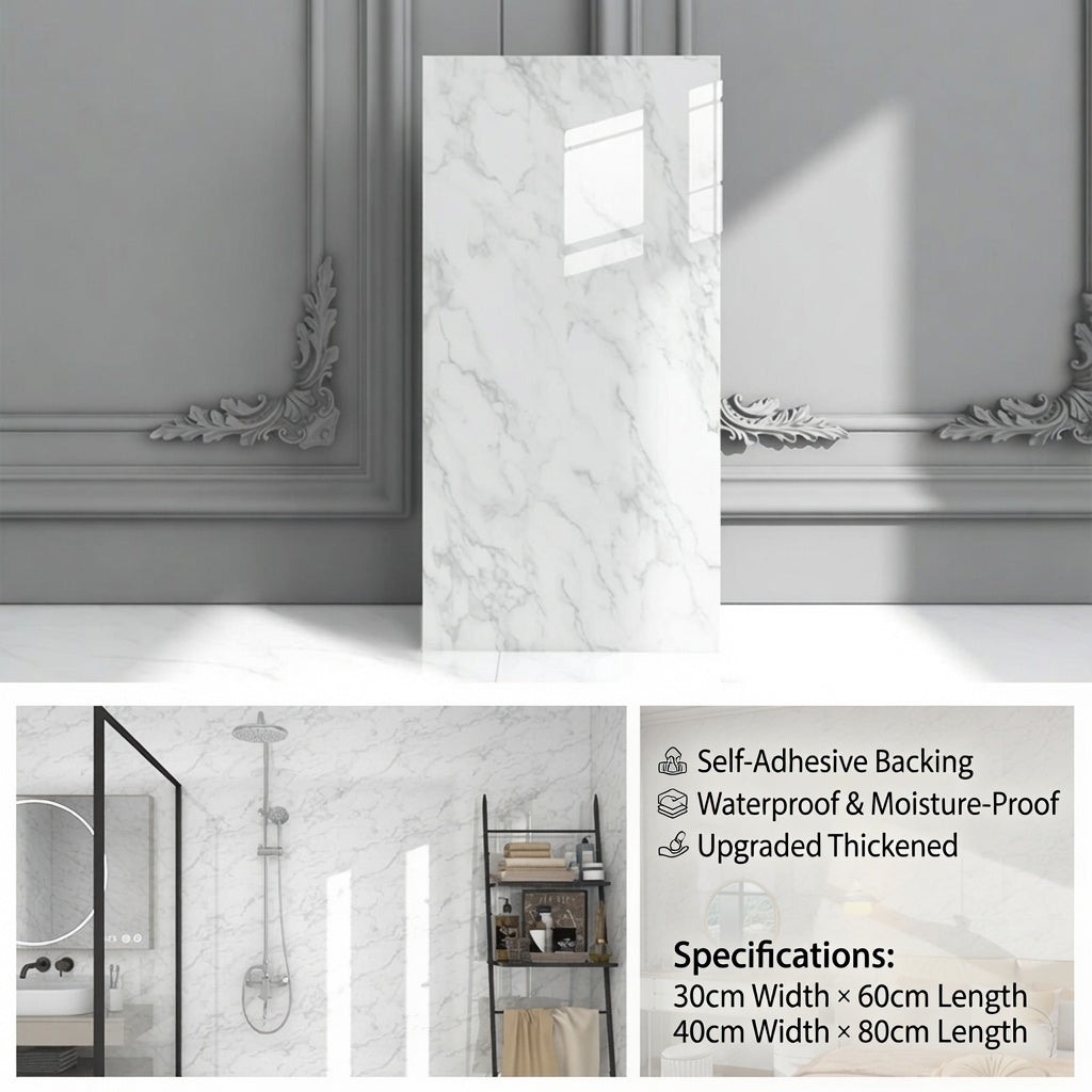 Self-Adhesive Wall Stickers Imitation Tile Wall Decoration Renovation Kitchen Bathroom Wallpaper Background Wall Stickers Home Wallpaper