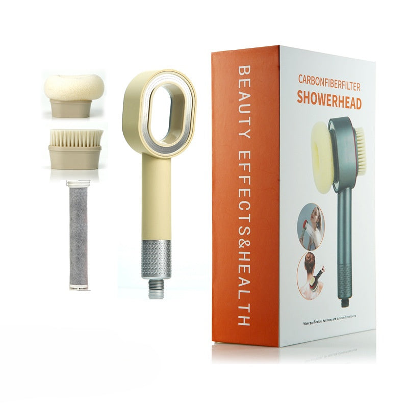 Aromatherapy shower head with brush head massage