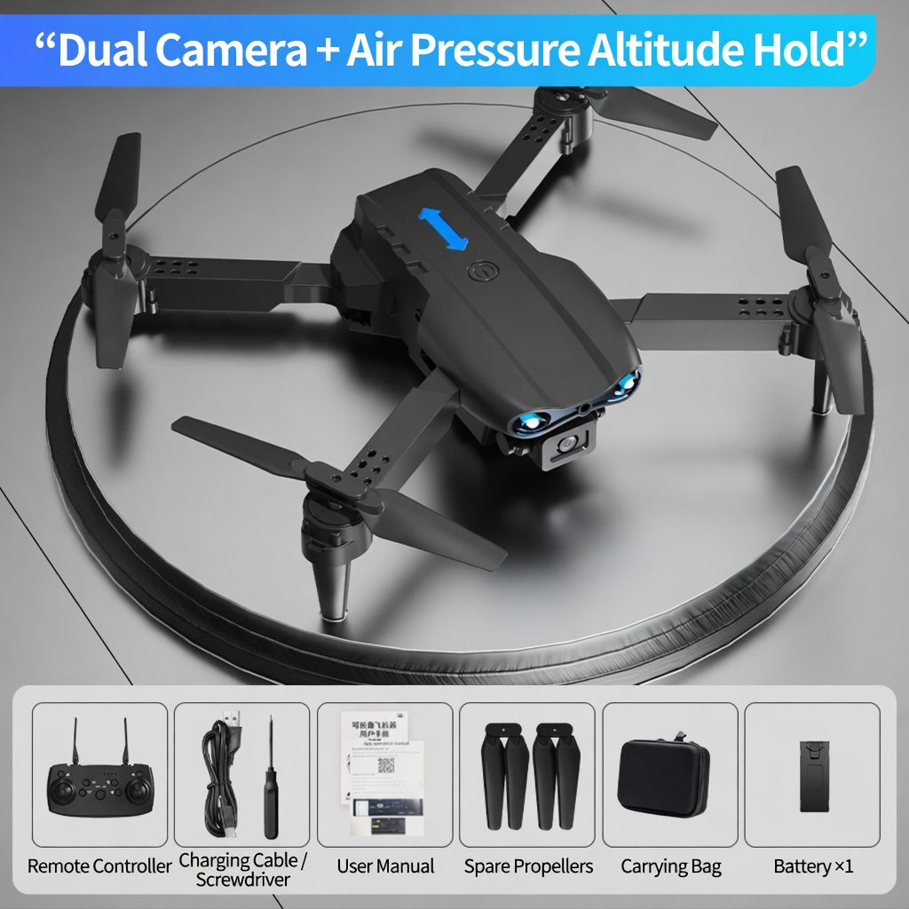 H12 Drone with Three-Sided Obstacle Avoidance, Remote Control Aircraft, Long-Endurance, HD Aerial Photography, Quadcopter Toy Drone