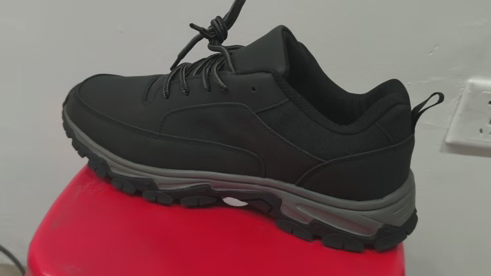 SIHI Men’s Waterproof Leather Hiking Shoes, Non-Slip Outdoor Trekking Sneakers